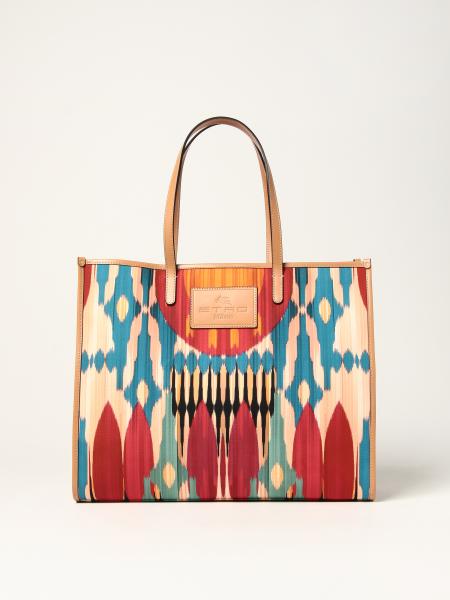 ETRO: jacquard fabric bag - Beige  Etro tote bags 1N0098860 online at