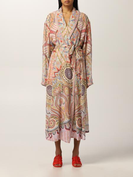 Cappotti donna lunghi: Cappotto a vestaglia Etro in chiffon di seta