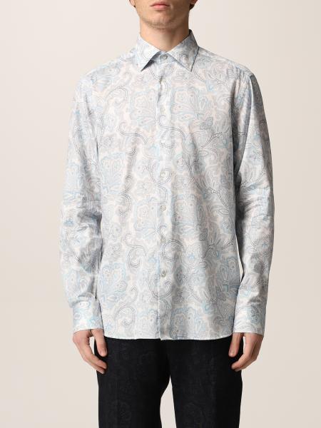 Camicia Etro in cotone con stampa floreale