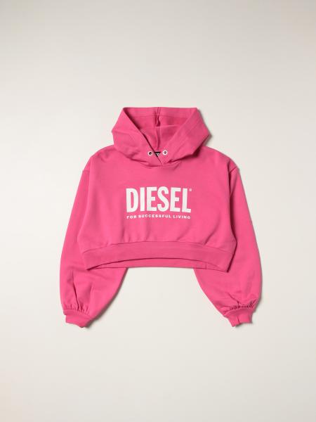 Cropped Diesel sweatshirt with logo