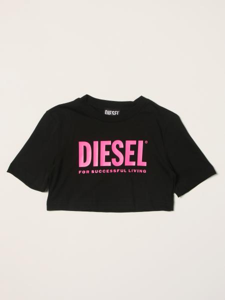 Diesel: Diesel cropped cotton T-shirt