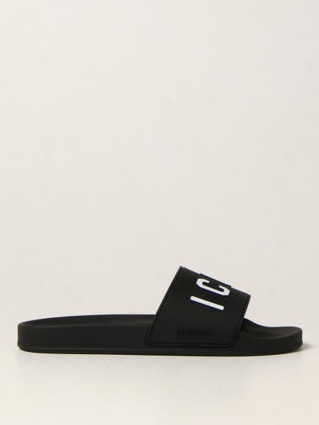 Dsquared2 men's shoes: Icon Dsquared2 rubber sandal with logo