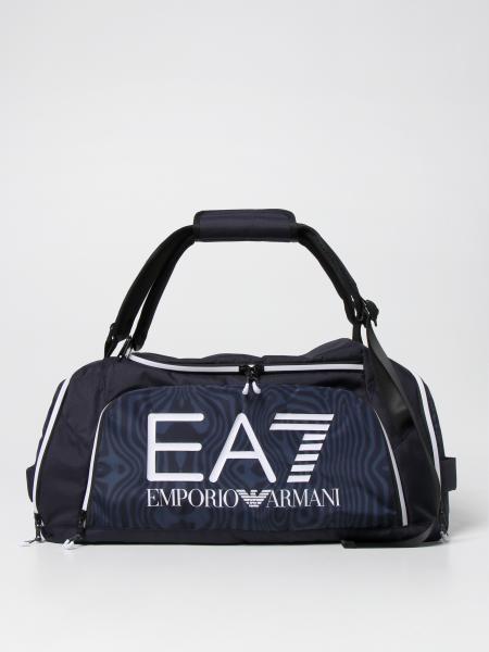 Ea7 duffle bag in technical fabric with logo