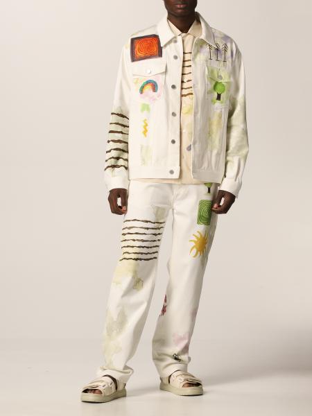 MCQ: Icon Grow Up jacket with watercolor prints - Yellow Cream | Mcq ...