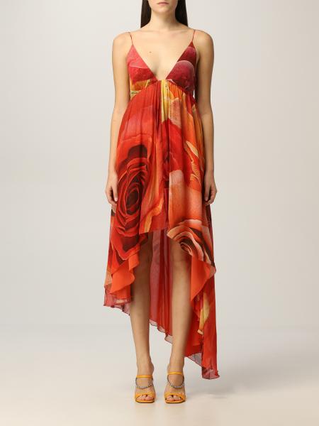Just Cavalli: Just Cavalli viscose dress with rose print