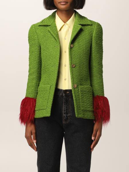Saint Laurent donna: Cappotto monopetto Saint Laurent in tweed