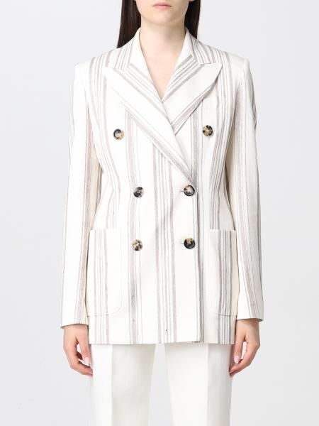 Max Mara striped cotton and linen jacket