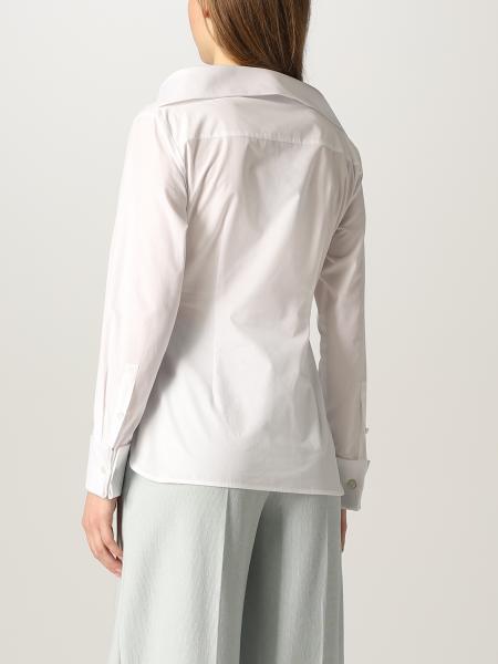 MAX MARA: Pianoforte crossed shirt - White | Shirt Max Mara 