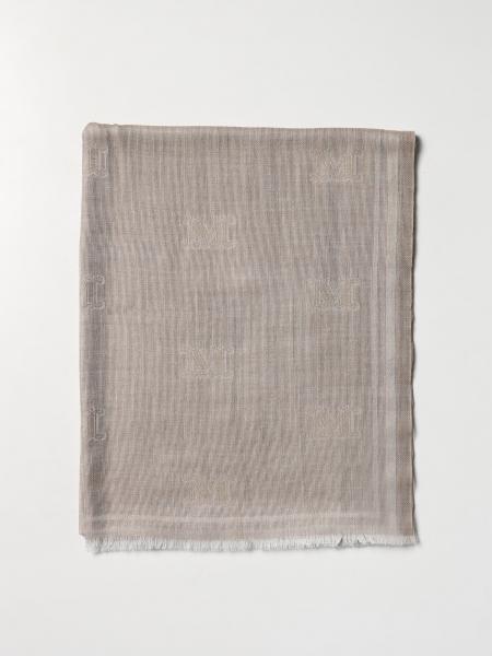 MAX MARA: wool and silk scarf - Brown | Max Mara shawl 45411321600 ...
