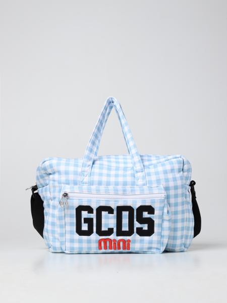 Gcds diaper bag in Vichy cotton with logo