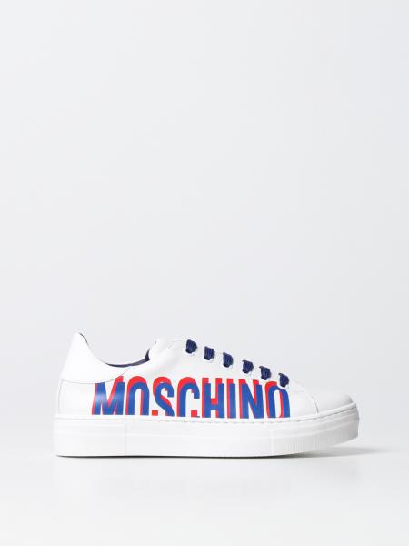 Sneakers Moschino Teen in pelle liscia