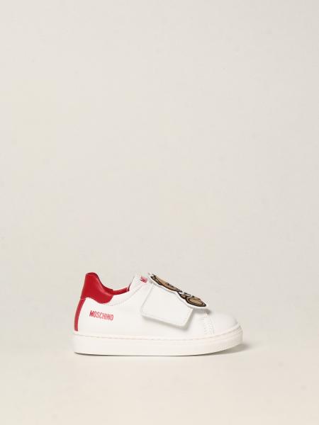 Sneakers Moschino Baby in pelle con Teddy