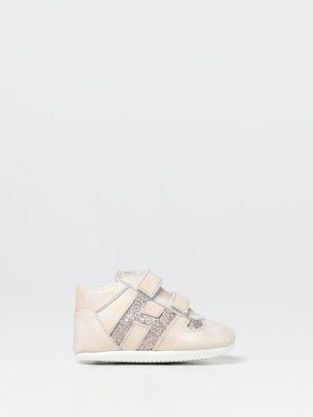 Olympia Hogan cradle shoes in leather and fabric
