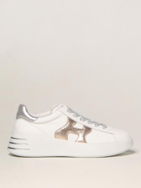Hogan women: Rebel H564 Hogan trainers in leather with wavy H