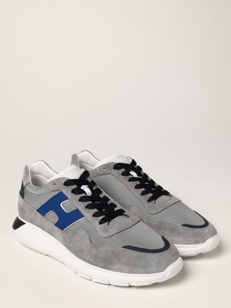 HOGAN: Sneakers Interactive³ in camoscio e tessuto - Grigio | Sneakers Hogan  HXM3710EG30R5T GIGLIO.COM