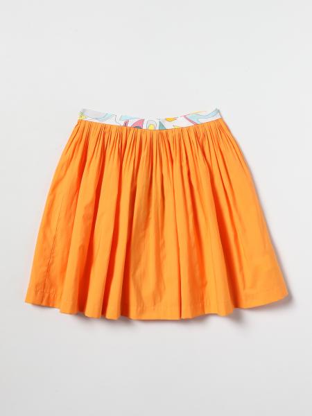 Emilio Pucci cotton popline skirt with printed waistband