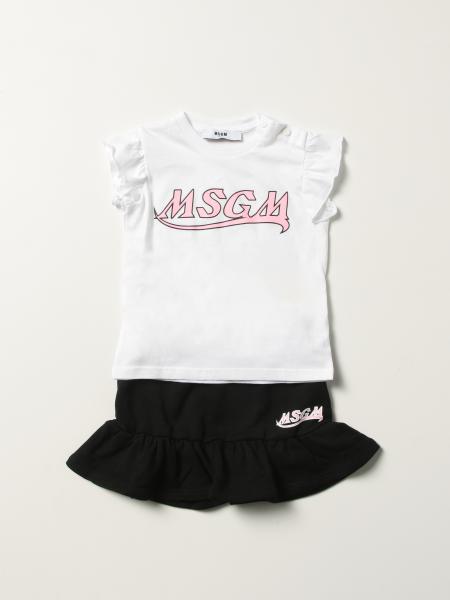 Msgm Kids cotton t-shirt + skirt set