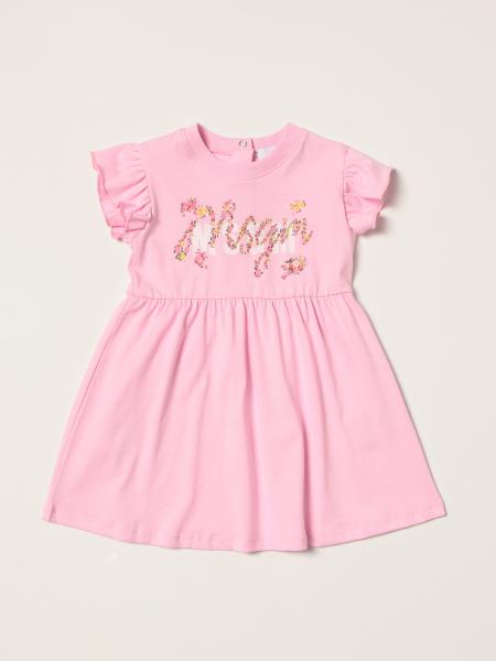 Msgm Kids mini dress in cotton with floral logo
