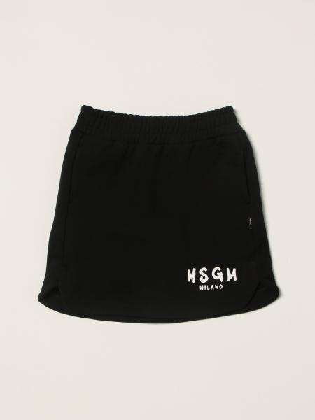 Msgm Kids mini jogging skirt with logo