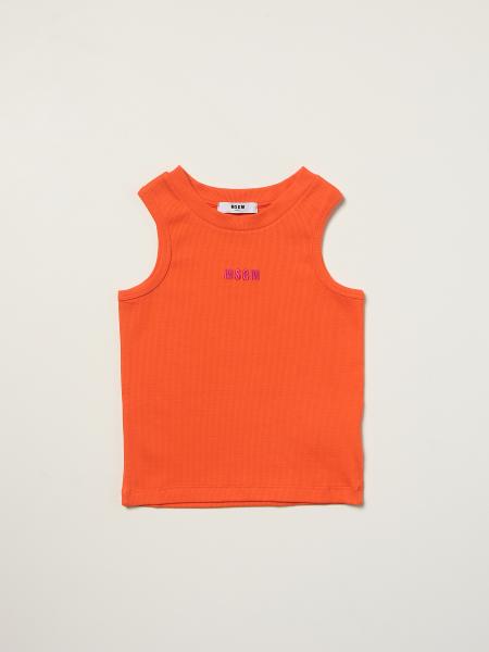 MSGM girls' clothes: Msgm Kids cotton tank top with logo