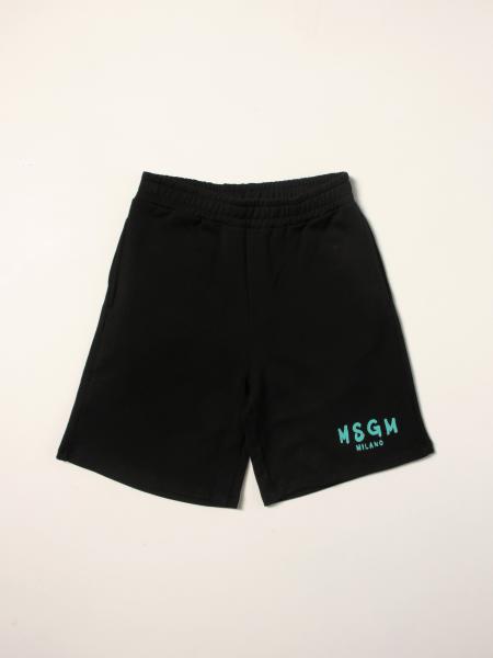 Msgm Kids cotton shorts with logo