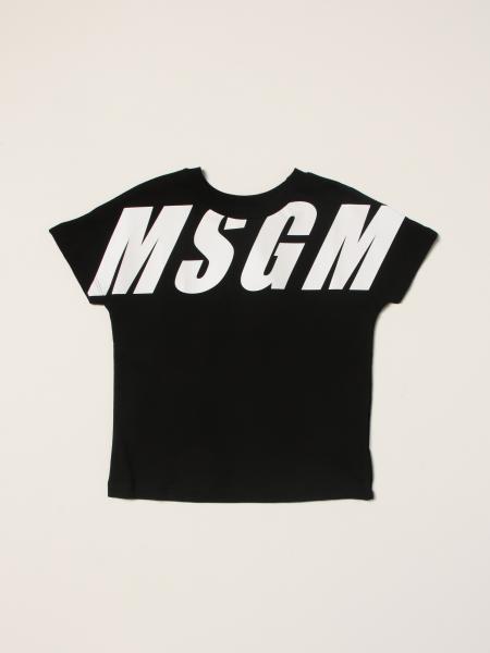 Msgm Kids cotton t-shirt with big logo