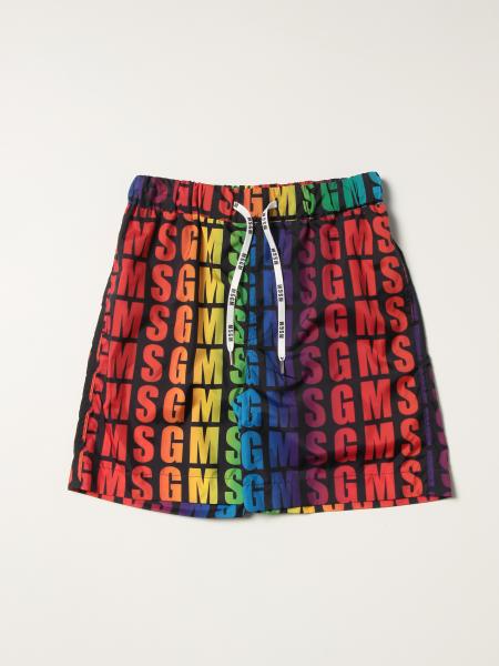 Costume a boxer Msgm Kids con logo multicolor