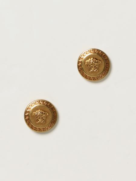 Versace women: Versace Tribute button earrings with Medusa