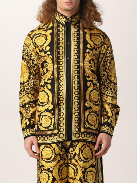 Versace: Versace silk shirt with Baroque print
