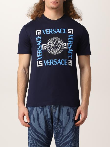 Versace Camiseta Para Hombre Negro Camiseta Versace 10042071a03047 En Línea En Giglio