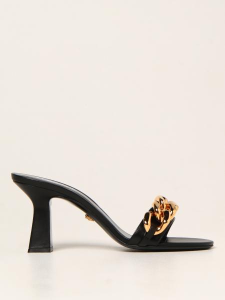 Versace: Versace mules with chain detail