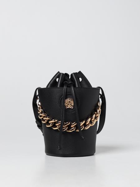 Versace women: Versace La Medusa hammered leather bag
