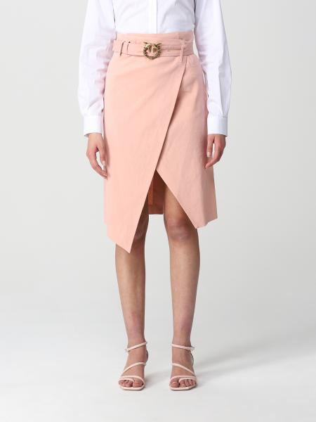 Pinko midi skirt in linen blend
