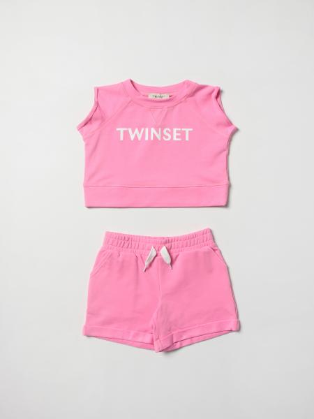 Set top + pantaloncino Twinset con logo