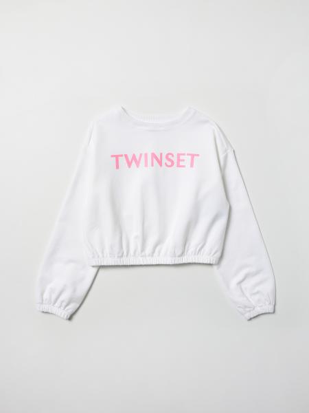 Twin Set girl: Felpa Twinset in cotone con logo