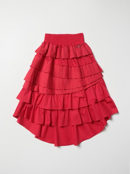 Twinset flounced skirt in cotton poplin