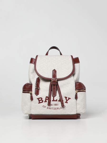 Bally Cliford W.LMN linen backpack with monogram all over