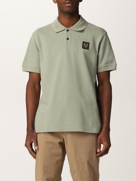 Belstaff men: Belstaff polo shirt in pique cotton with logo