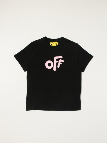 Off White cotton t-shirt with back print
