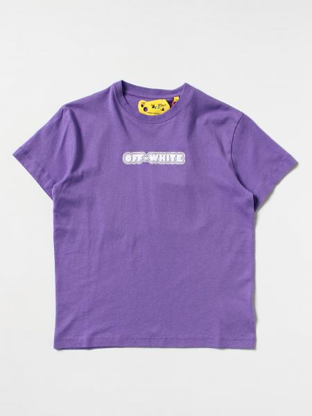 Off-White logo-print T-Shirt - Purple