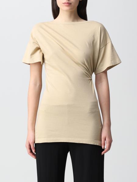 N° 21: N ° 21 cotton T-shirt with drapery