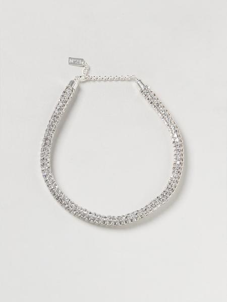 N ° 21 tubular necklace with rhinestones