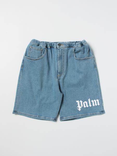 Palm Angels Outlet: shorts for boys - Gnawed Blue | Palm Angels shorts ...