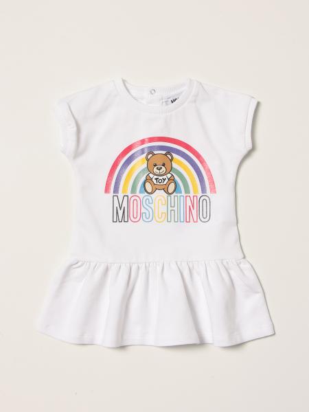 Abito Moschino Baby con stampa Teddy Bear Rainbow