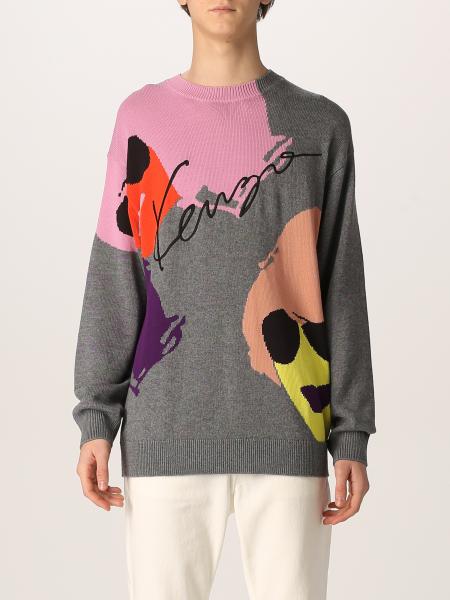 Kenzo wool blend sweater with inlays