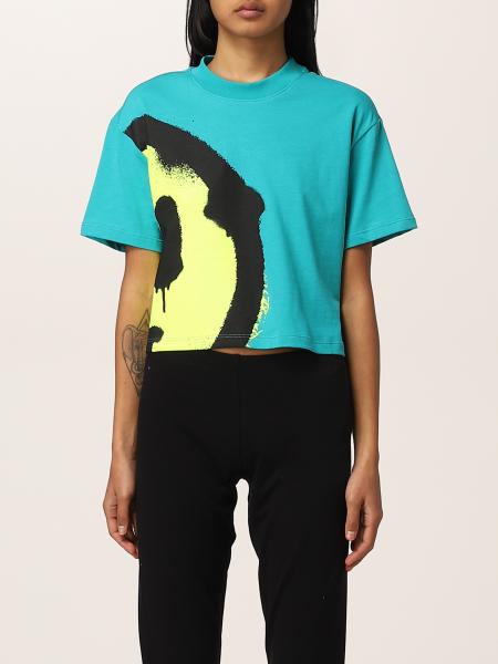 T-shirt cropped Barrow con maxi Smile