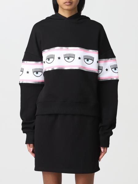 Chiara Ferragni women's clothes: Chiara Ferragni sweatshirt with logomania bands