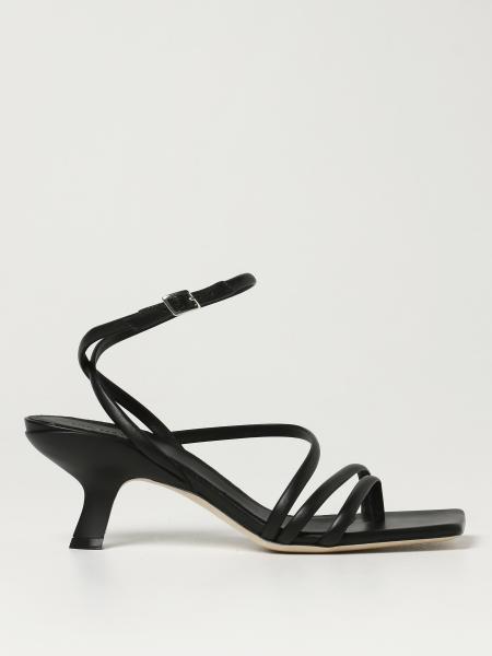 VIC MATIÉ: Betty leather sandals - Black | Vic Matié heeled sandals ...