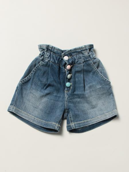 Dondup denim shorts with coloured buttons