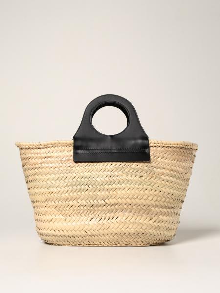 Totes bags Hereu - Cabas straw tote bag - CABASBLACK